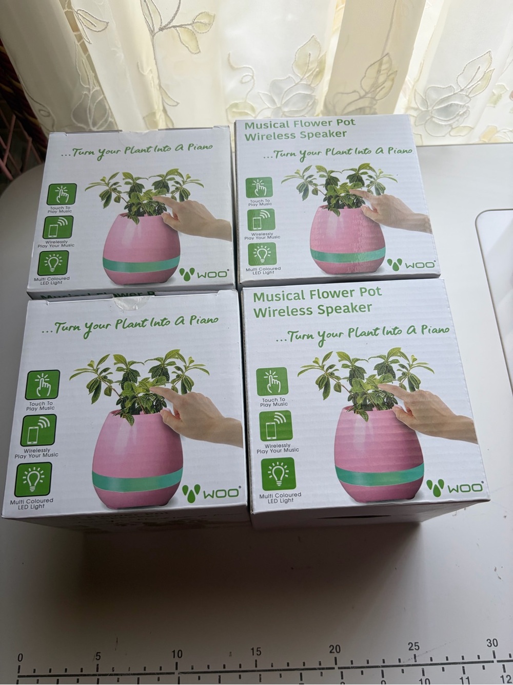 Musical Flower Pot Wireless Speaker - Pink & Green